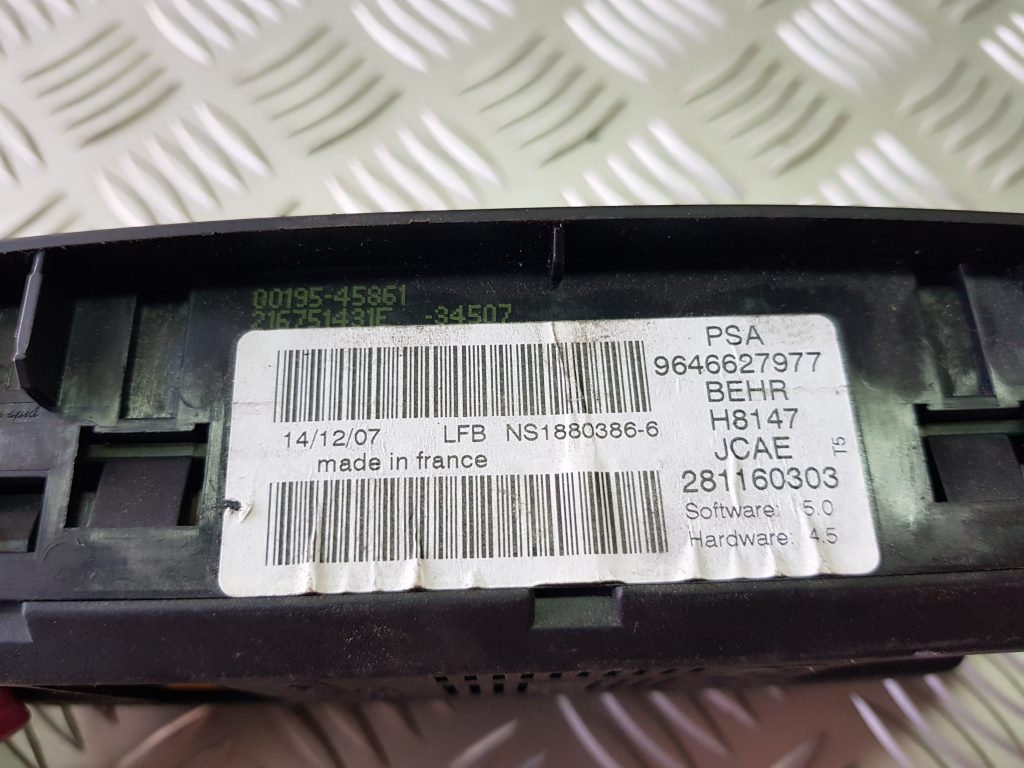 Klimata kontroles bloks priekš PEUGEOT 307 2007 3 Klimata kontroles bloks priekš PEUGEOT 307 2007