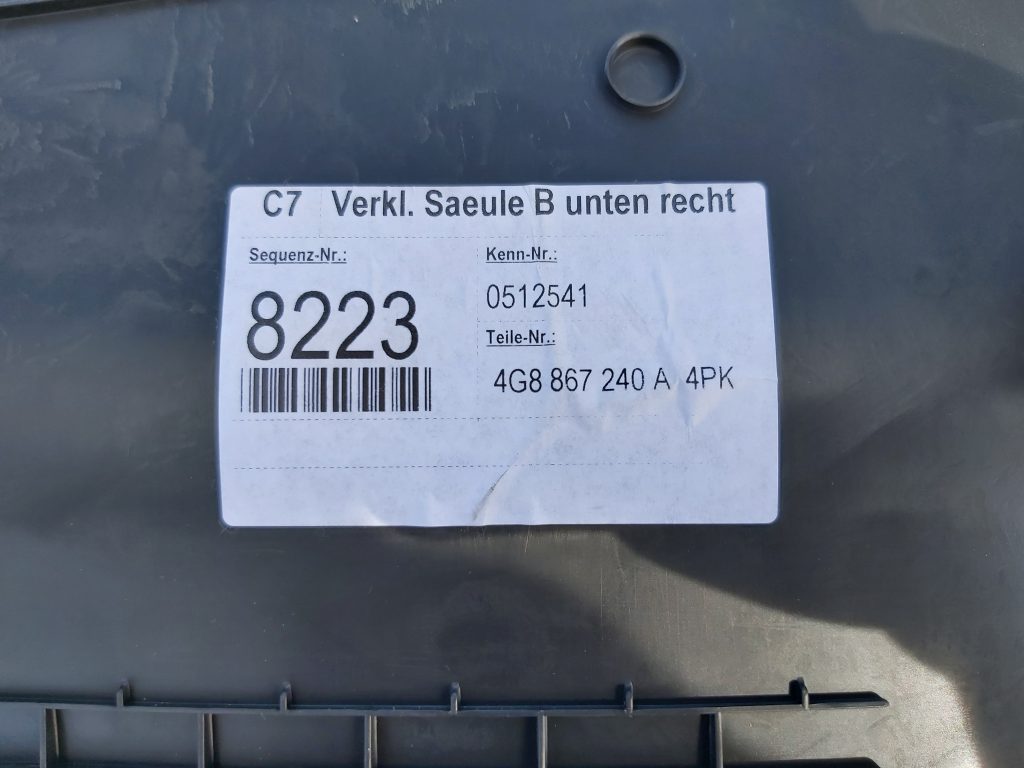 Vidējas salona statnes apdare priekš AUDI A7 2011 SPORTBACK 2 Vidējas salona statnes apdare priekš AUDI A7 2011 SPORTBACK