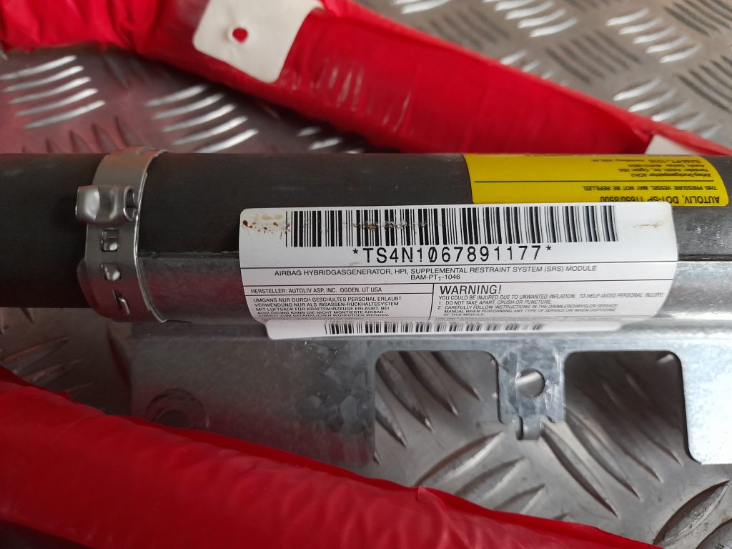 Griestu drošības spilvens, pa labi priekš DODGE JOURNEY 2008 3 Griestu drošības spilvens, pa labi priekš DODGE JOURNEY 2008