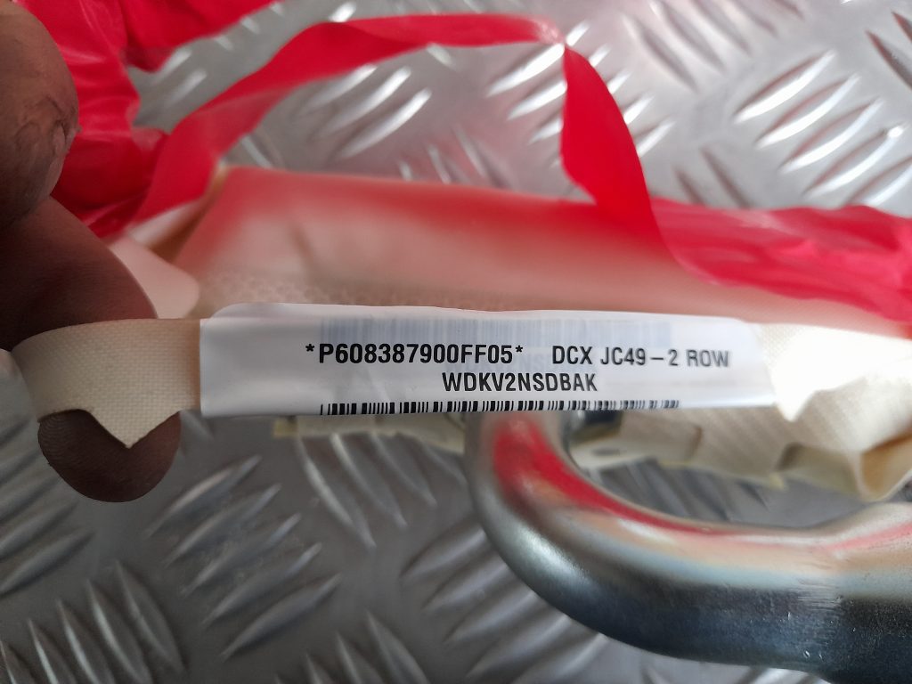 Griestu drošības spilvens, pa labi priekš DODGE JOURNEY 2008 2 Griestu drošības spilvens, pa labi priekš DODGE JOURNEY 2008