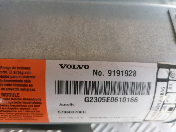 Mērinstrumentu paneļa drošības spilvens priekš VOLVO V70 2004 3