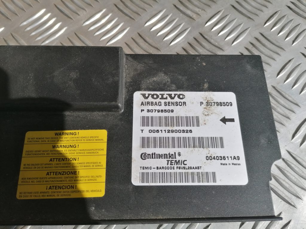 Drošības spilvena vadības bloks priekš VOLVO S80 2007 GREY 3 Drošības spilvena vadības bloks priekš VOLVO S80 2007 GREY