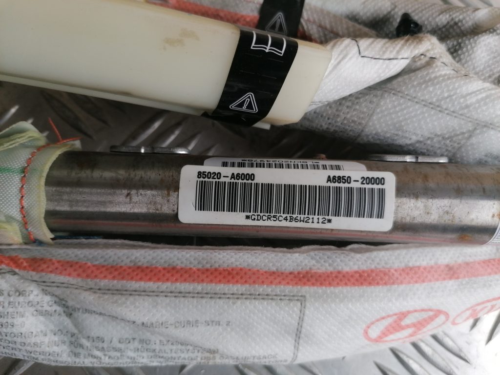 Griestu drošības spilvens, pa labi priekš HYUNDAI I30 2012 3 Griestu drošības spilvens, pa labi priekš HYUNDAI I30 2012