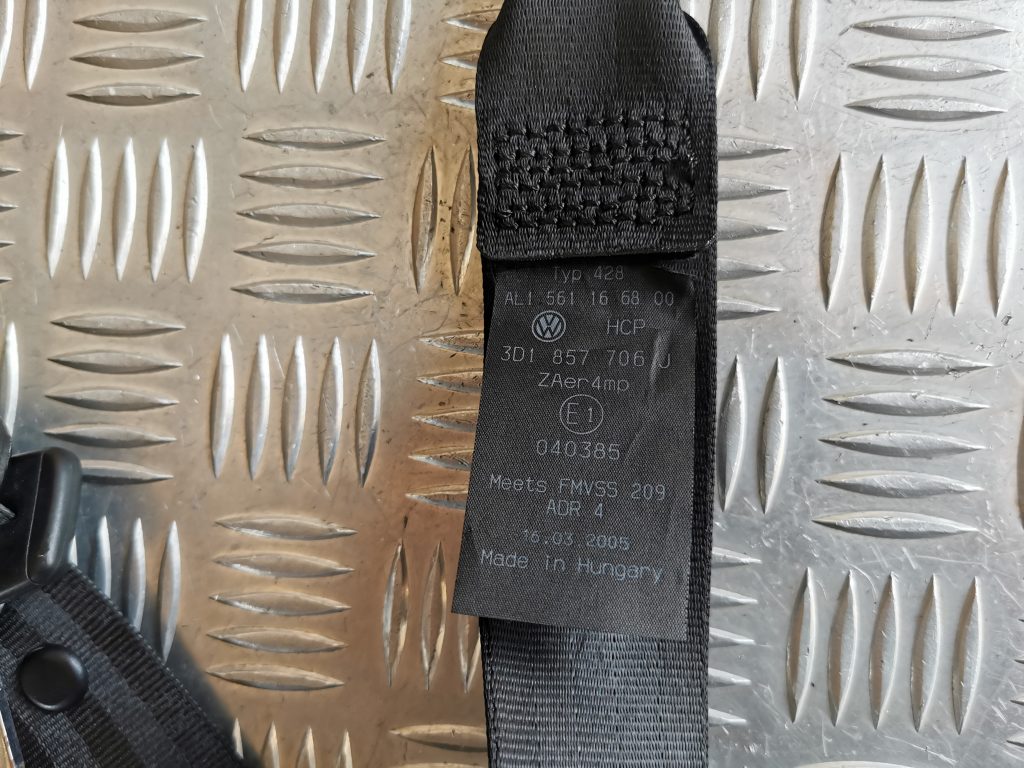 Priekšējā labā drošības josta priekš VW PHAETON 2005 4 Priekšējā labā drošības josta priekš VW PHAETON 2005