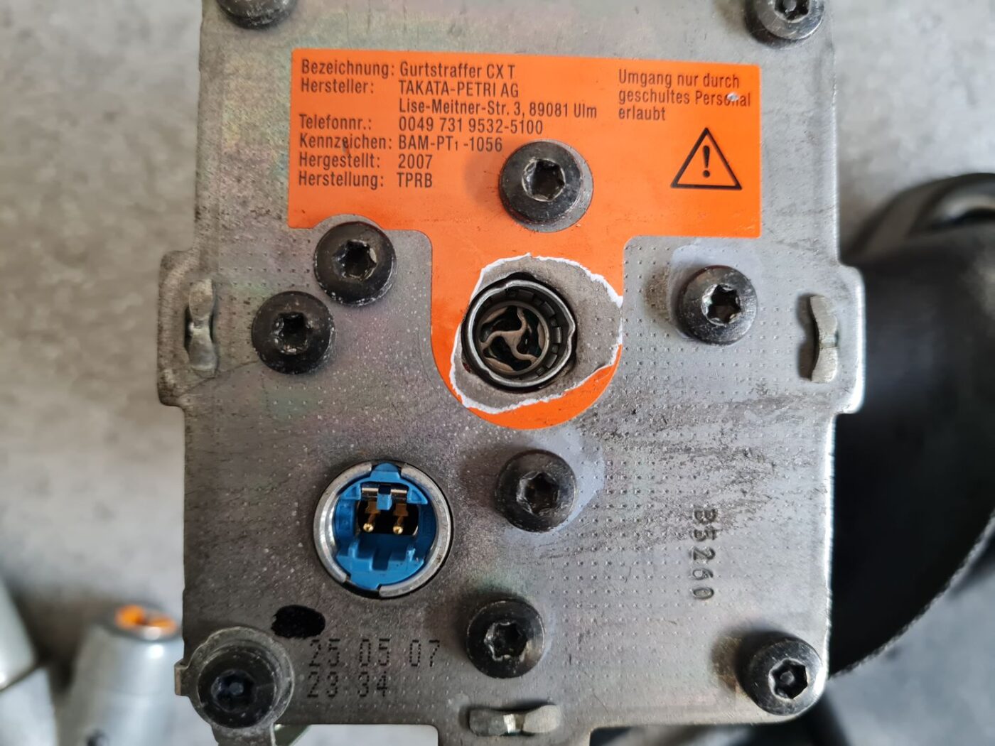 Priekšējā labā drošības josta priekš CITROEN PICASSO 2007 5 Priekšējā labā drošības josta priekš CITROEN PICASSO 2007