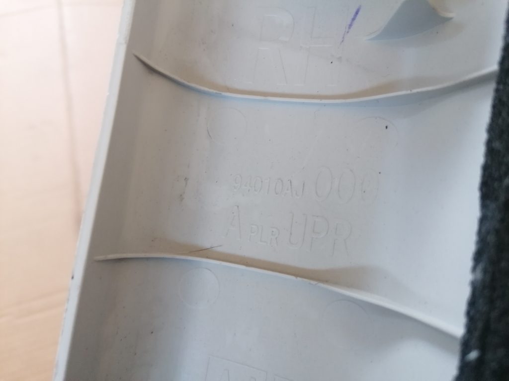 Priekšējas salona statnes apdare priekš SUBARU LEGACY 2009 3 Priekšējas salona statnes apdare priekš SUBARU LEGACY 2009