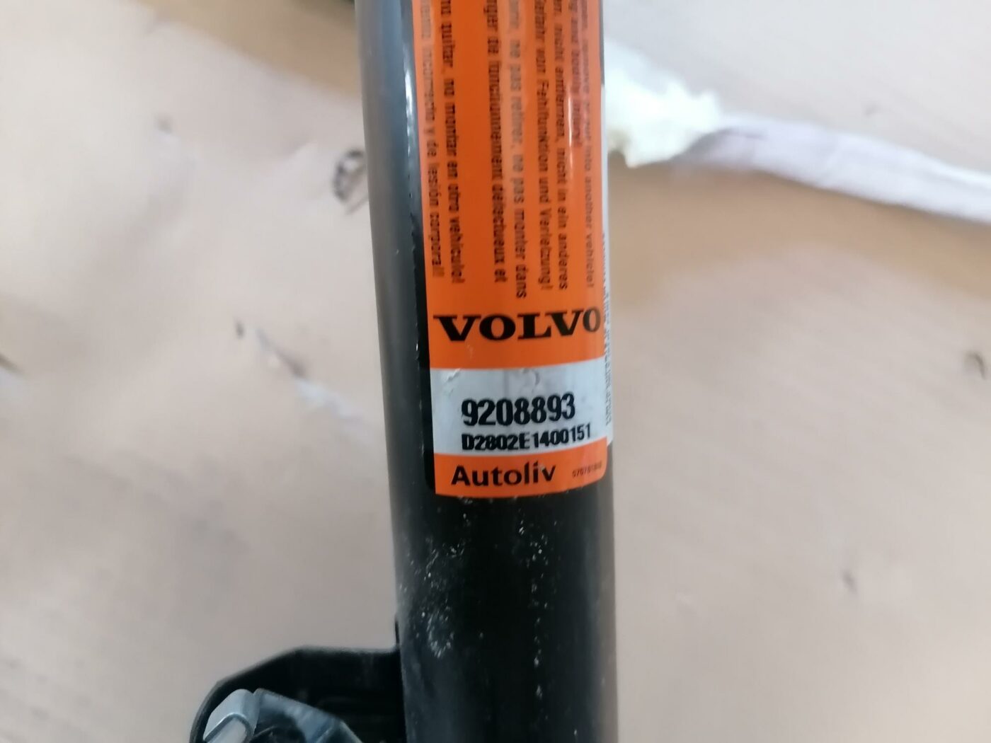 Griestu drošības spilvens, pa labi priekš VOLVO S80 2004 2 Griestu drošības spilvens, pa labi priekš VOLVO S80 2004