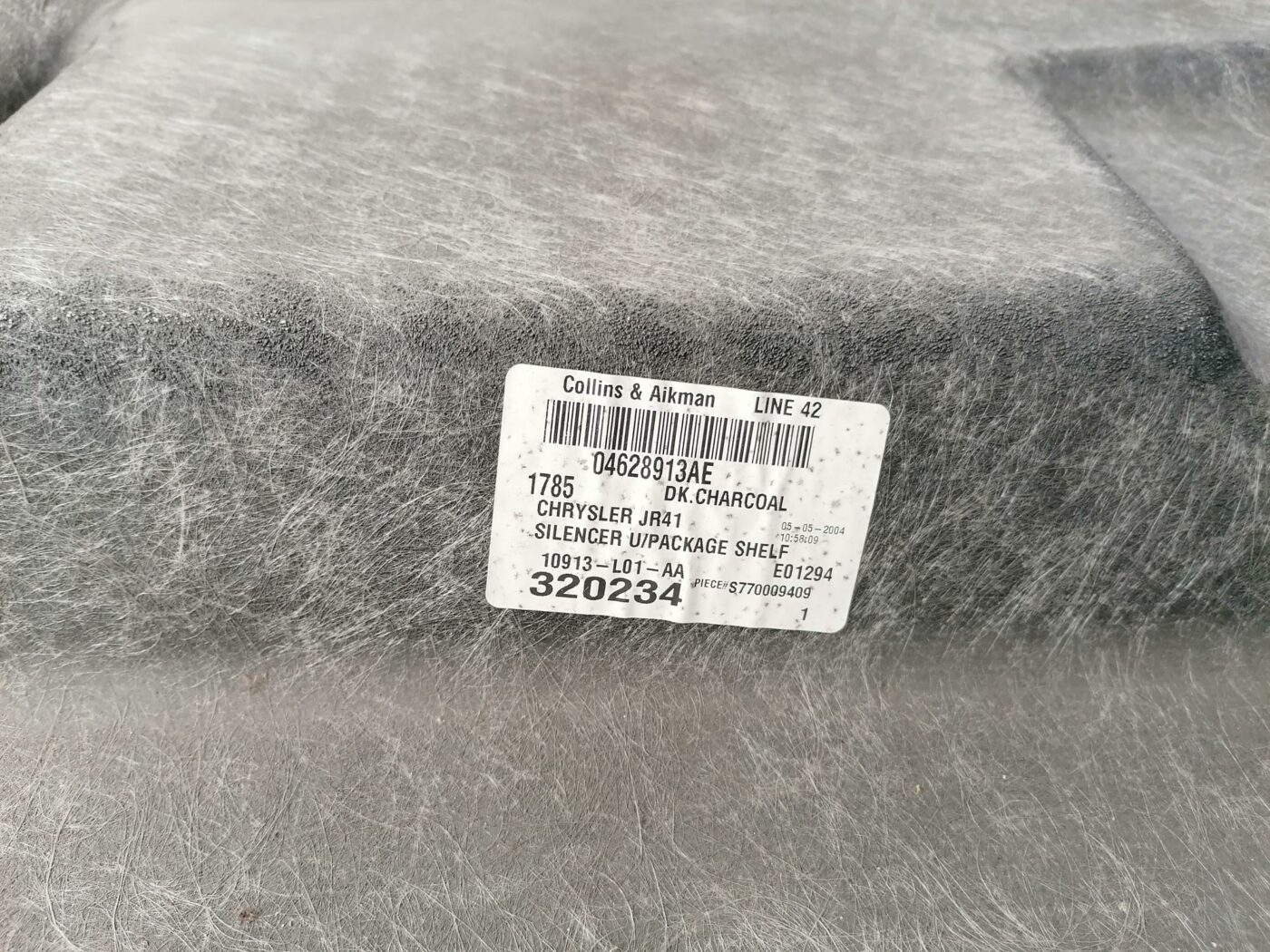 Bagāžnieka nodalījuma skaņas izolācija priekš CHRYSLER SEBRING 2006 3 Bagāžnieka nodalījuma skaņas izolācija priekš CHRYSLER SEBRING 2006