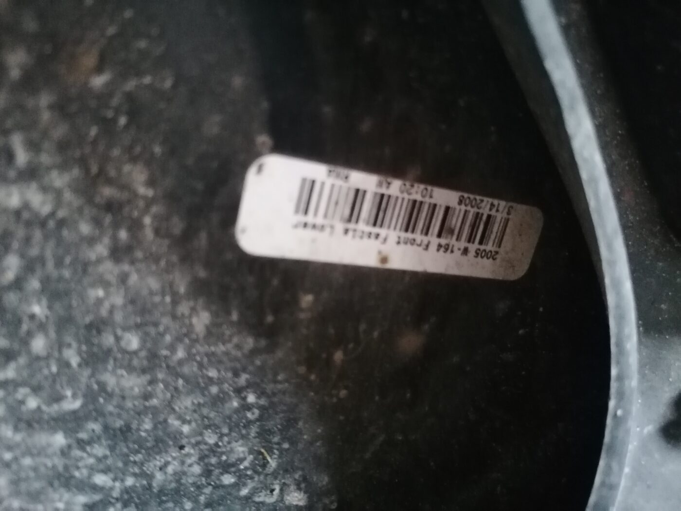 Priekšējais buferis priekš MERCEDES BENZ ML280 2008 OBSIDIAN BLACK 17 Priekšējais buferis priekš MERCEDES BENZ ML280 2008 OBSIDIAN BLACK