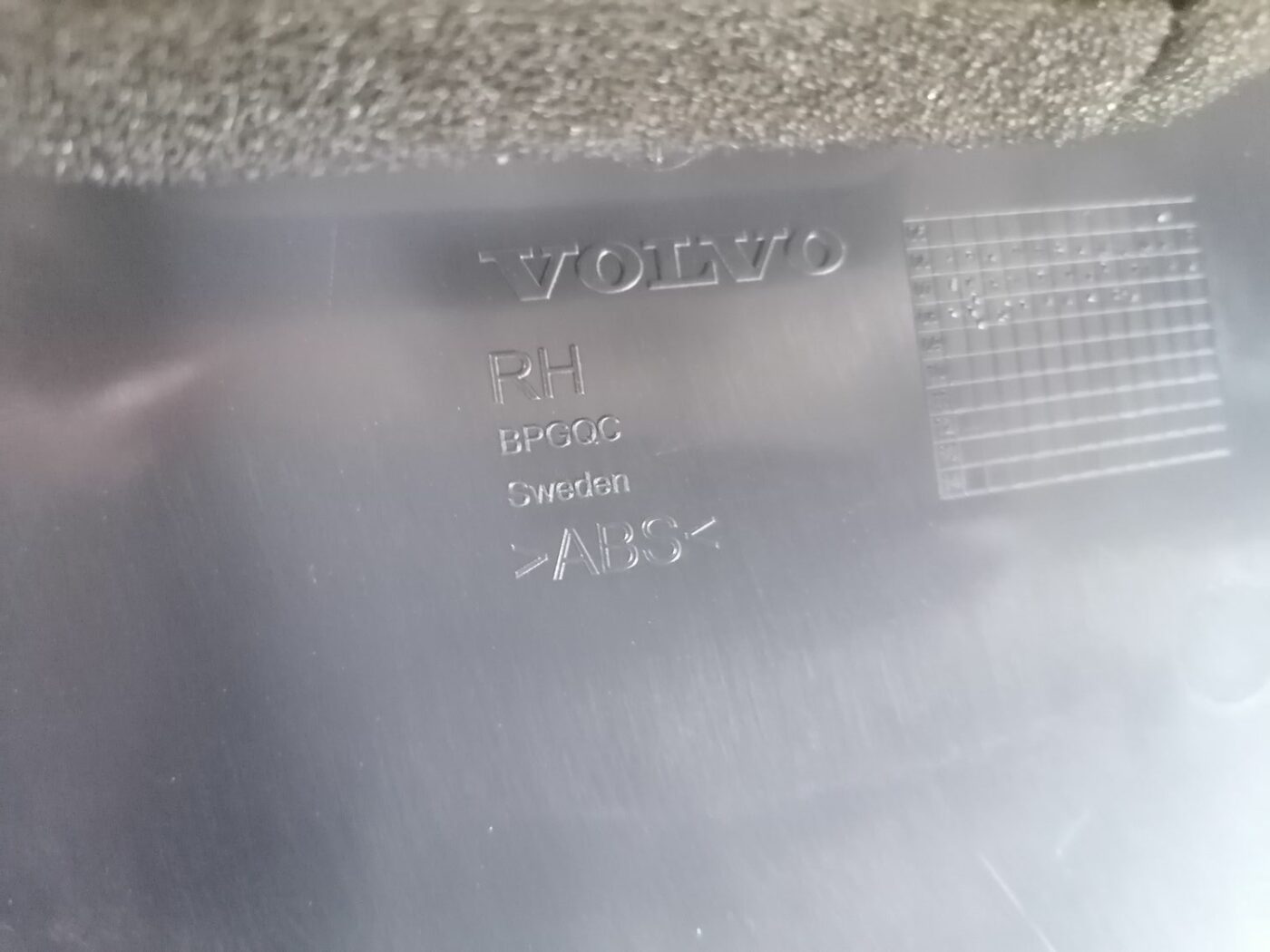 Vidējas salona statnes apdare priekš VOLVO V70 2009 4 Vidējas salona statnes apdare priekš VOLVO V70 2009