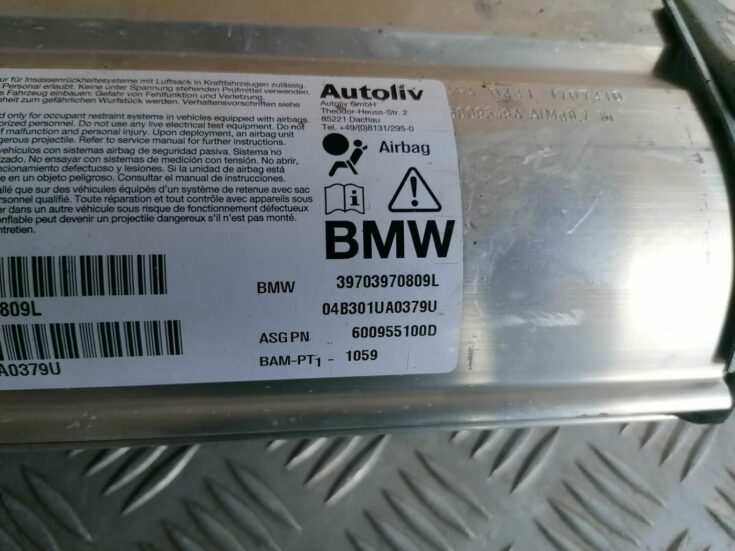 Mērinstrumentu paneļa drošības spilvens priekš BMW 525 E60 2004 BLACK