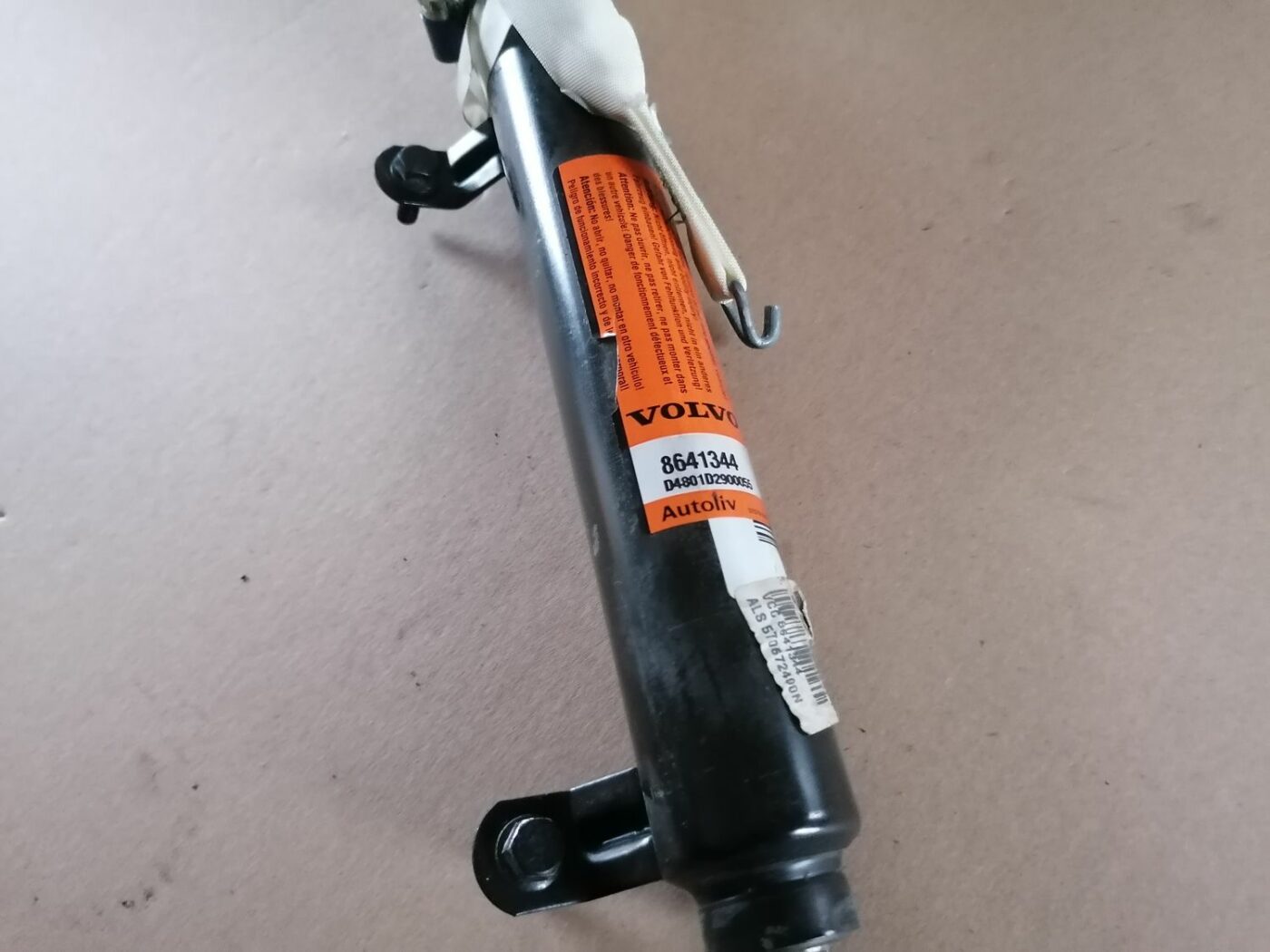 Griestu drošības spilvens, pa labi priekš VOLVO S60 2004 6 Griestu drošības spilvens, pa labi priekš VOLVO S60 2004