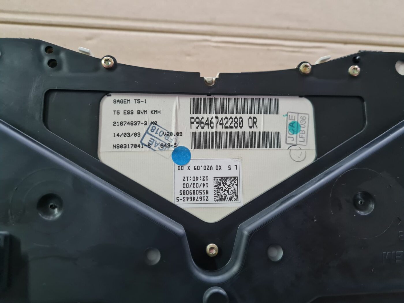 Spidometrs priekš PEUGEOT 307 2003 5 Spidometrs priekš PEUGEOT 307 2003