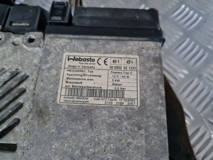 Autonomais sildītājs (Webasto) priekš CITROEN C8 2005
