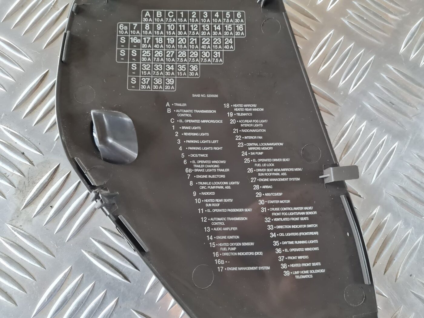 Mērinstrumentu paneļa sānu apdare priekš SAAB 9-5 1999 3 Mērinstrumentu paneļa sānu apdare priekš SAAB 9-5 1999