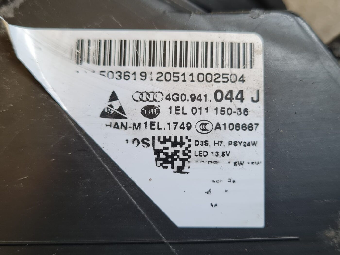 Priekšējais labais lukturis priekš AUDI A6 C7 2011-2016 3 Priekšējais labais lukturis priekš AUDI A6 C7 2011-2016