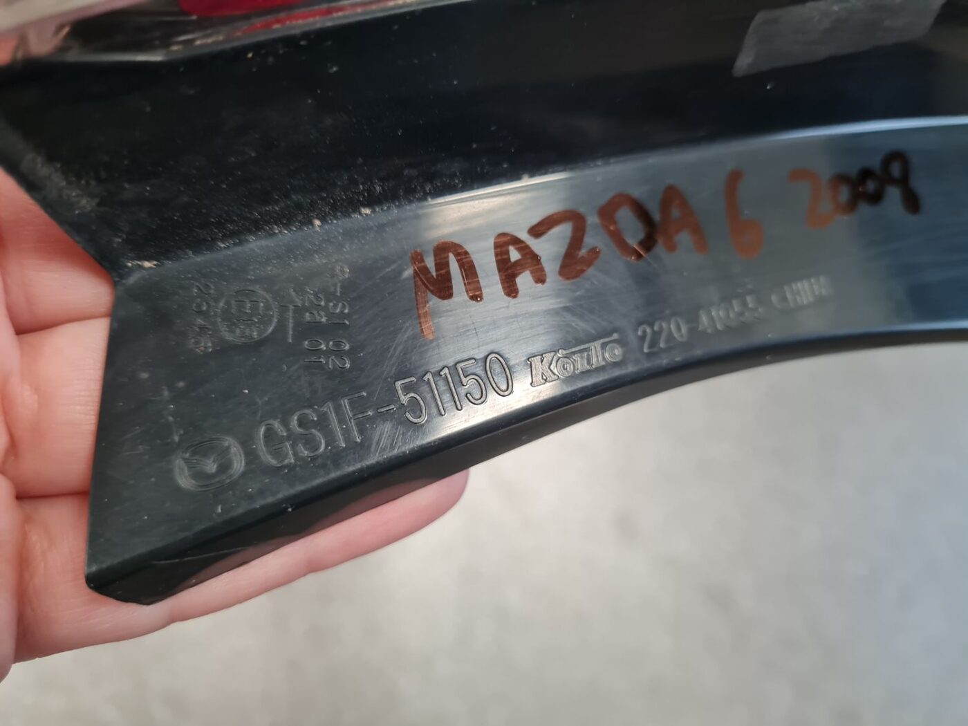 Aizmugurējais kreisais lukturis priekš MAZDA 6 2008 5 Aizmugurējais kreisais lukturis priekš MAZDA 6 2008