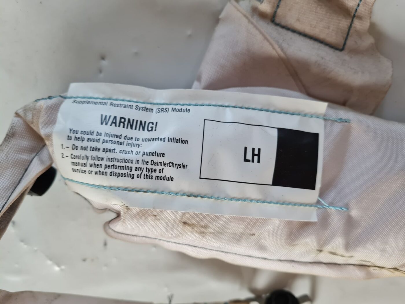 Griestu drošības spilvens, pa kreisi priekš CHRYSLER VOYAGER 2006 3 Griestu drošības spilvens, pa kreisi priekš CHRYSLER VOYAGER 2006