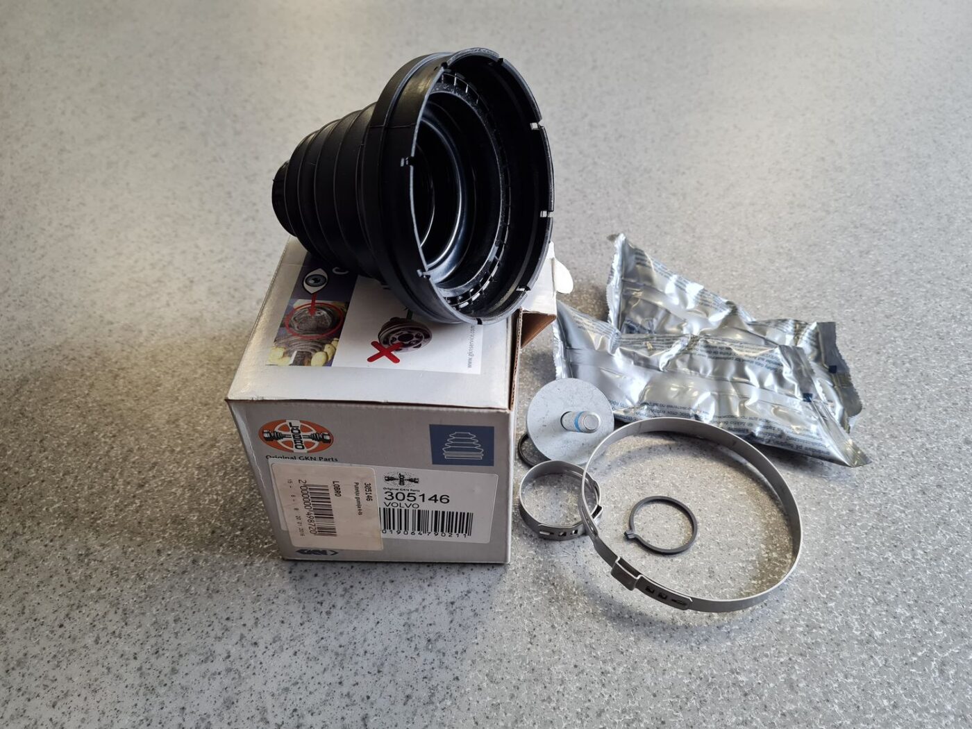 Ārējais pusass šarnīra putekļu sargs priekš 1 Ārējais pusass šarnīra putekļu sargs priekš