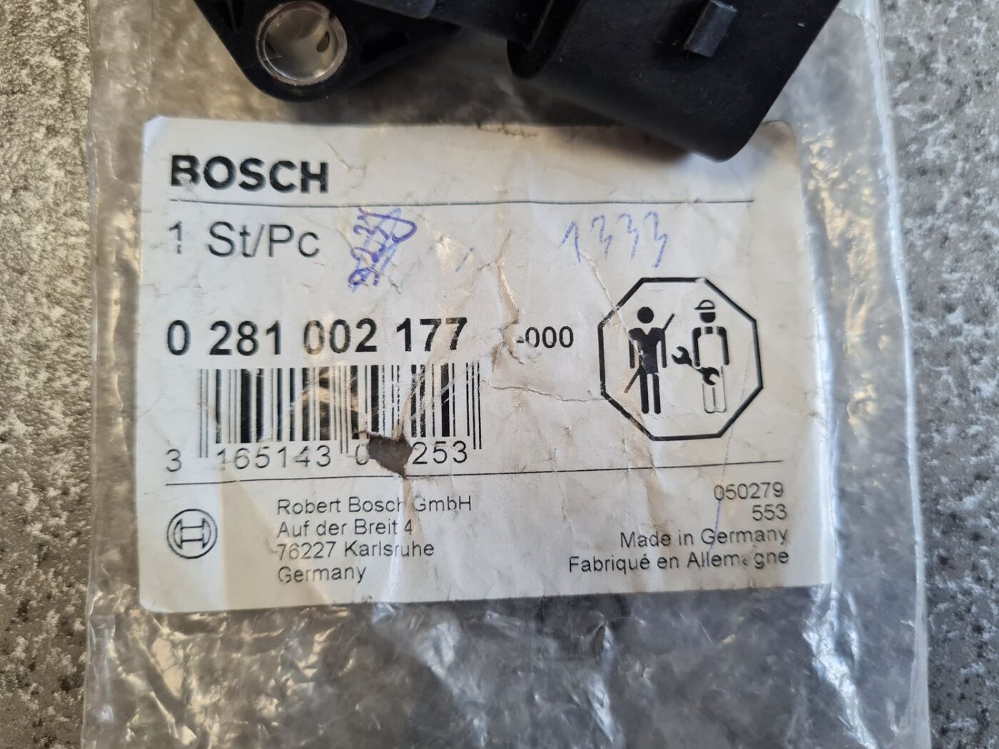 Ieplūdes kolektora spiediena devējs priekš 3 Ieplūdes kolektora spiediena devējs priekš