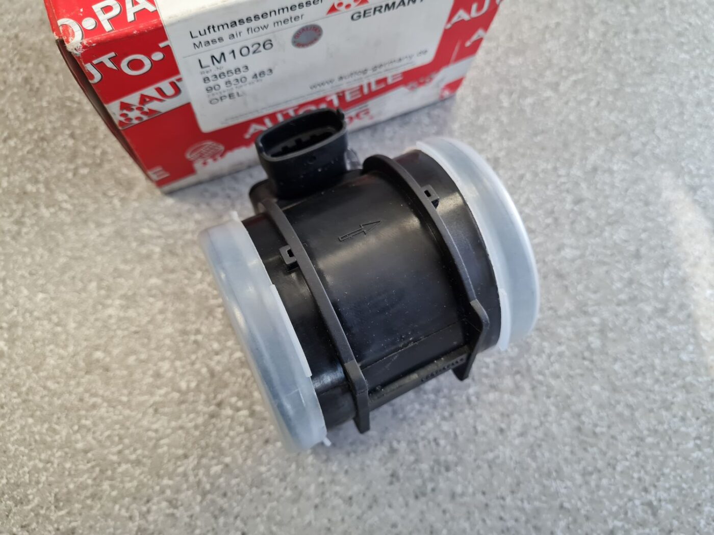 Gaisa plūsmas mērītājs priekš 2 Gaisa plūsmas mērītājs priekš