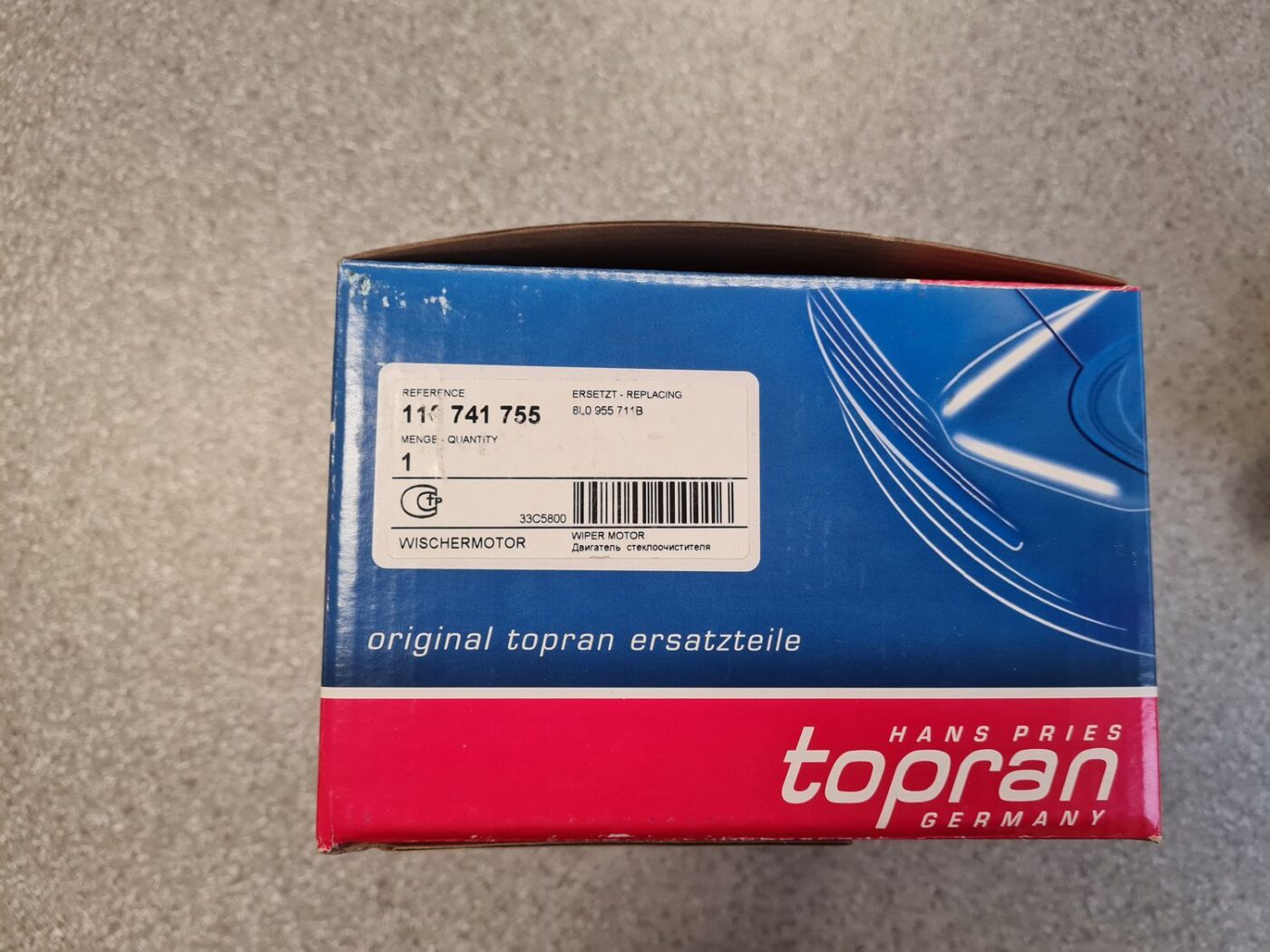 Aizmugurējā stikla tīrītāja motors priekš 3 Aizmugurējā stikla tīrītāja motors priekš