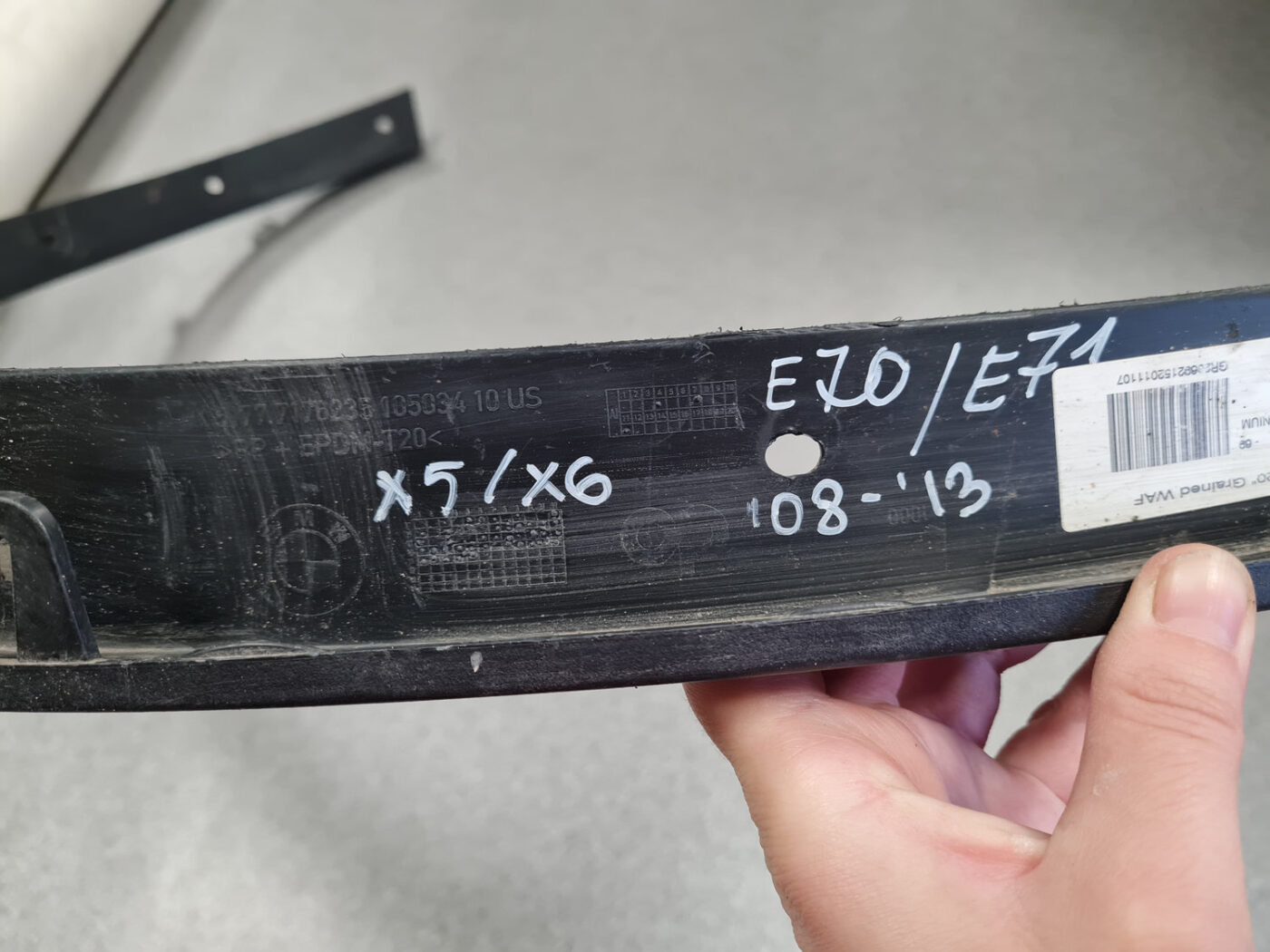 Priekšēja spārna uzlika/moldings priekš BMW X6 E71 2008-2014 5 Priekšēja spārna uzlika/moldings priekš BMW X6 E71 2008-2014