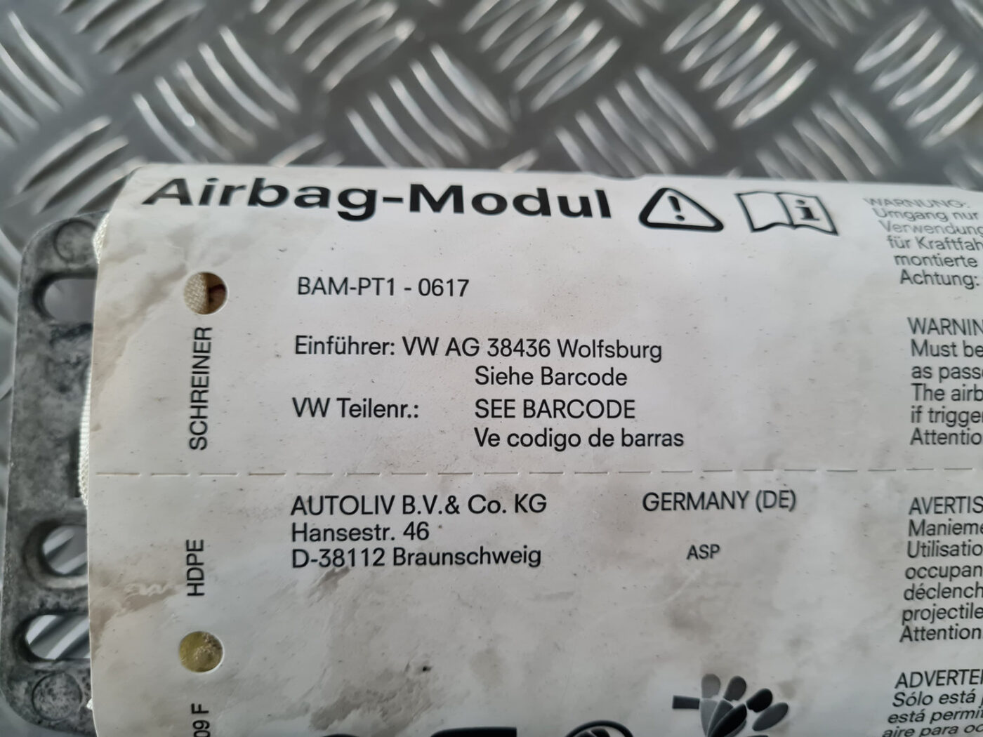Mērinstrumentu paneļa drošības spilvens priekš ŠKODA OCTAVIA 2007 6 Mērinstrumentu paneļa drošības spilvens priekš ŠKODA OCTAVIA 2007