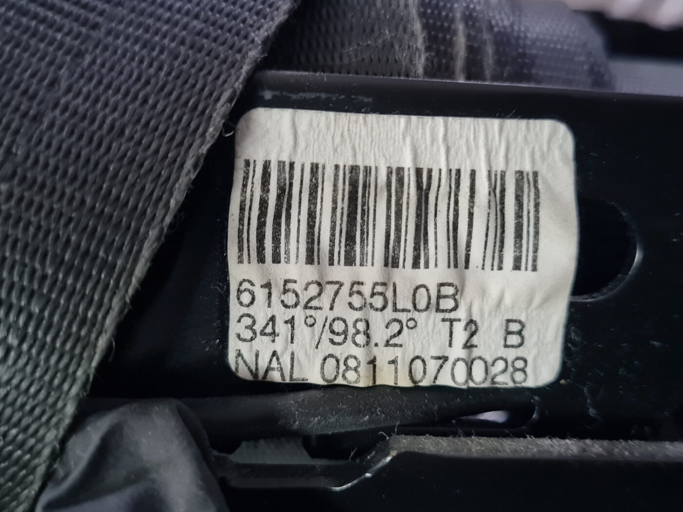 Priekšējā kreisā drošības josta priekš VOLVO XC 60 2009 3 Priekšējā kreisā drošības josta priekš VOLVO XC 60 2009